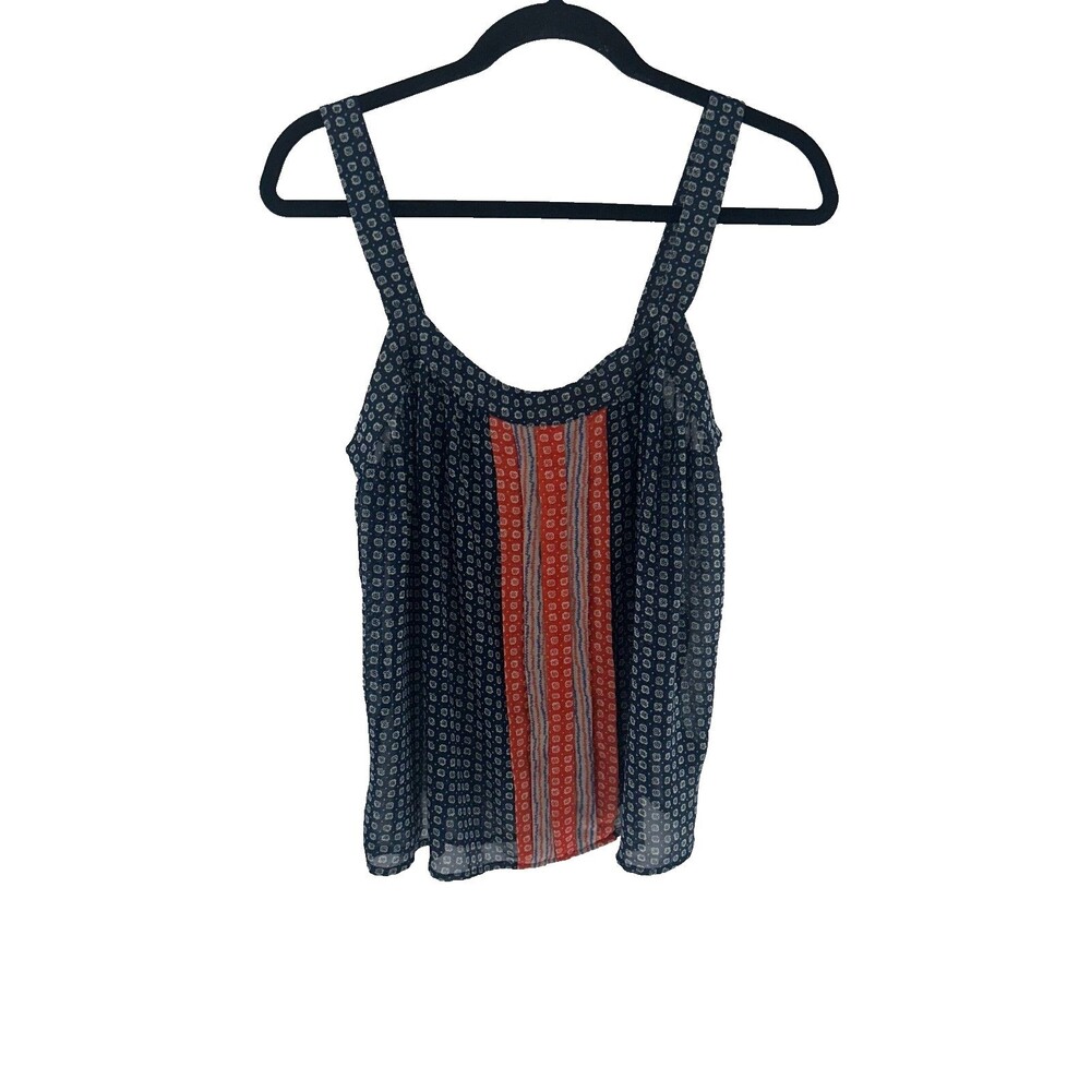 Women's Patterson Kincaid BOHO Sleeveless Sheer Top Blouse Size M